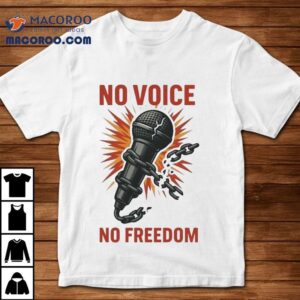 Charlie Kirk No Voice No Freedom Mic Tshirt