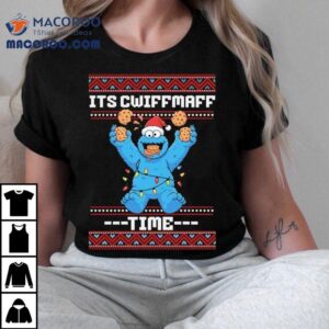 Cookie Monster It’s Cwiffmaff Time Holiday Ugly Christmas Shirt