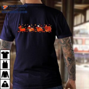 Dachshund Dog Pumpkin Pie Turkey Thanksgiving Shirt