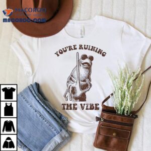 Frog Raising One Index Finger You Are Ruining The Vibe Retro Shirt