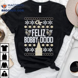 Georgia Tech Feliz Bobby Dodd Ugly Christmas Shirt