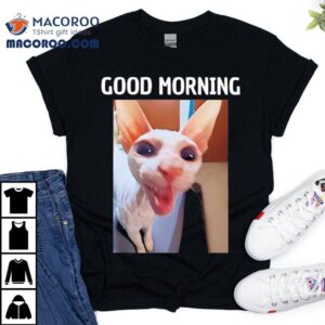 Good Morning Sphynx Cat Graphic Shirt