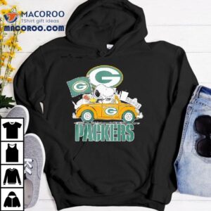 Green Bay Packers X Snoopy And Woodstock Drive Car Tshirt