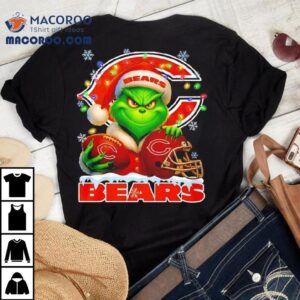 Grinch And Chicago Bears Christmas Theme Helmet Shirt