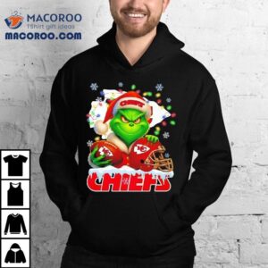 Grinch And Kansas City Chiefs Christmas Theme Helmet Shirt