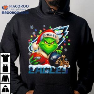 Grinch And Philadelphia Eagles Christmas Theme Helmet Shirt