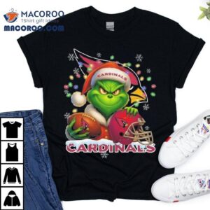 Grinch X Arizona Cardinals Ball And Helmet Merry Christmas Shirt
