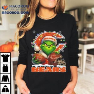 Grinch X Chicago Bears Ball And Helmet Merry Christmas Shirt