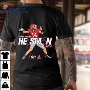 Gunner Stockton Georgia Bulldogs Heisman Stance Tshirt