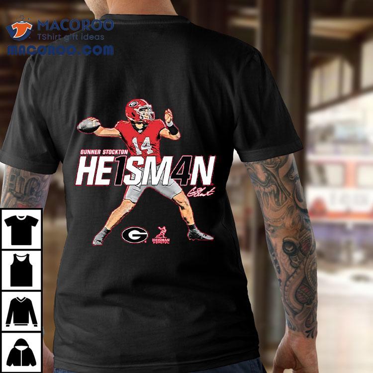 Gunner Stockton Georgia Bulldogs Heisman Stance T-shirt Gunner Stockton Georgia Bulldogs Heisman Stance T-shirt