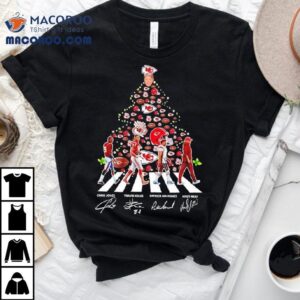 Kansas City Chiefs Abbey Road Christmas Tree Jones Kelce Mahomes Coach Andy Reid Shirt