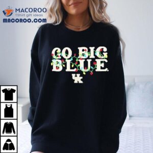 Kentucky Wildcats Go Big Blue String Lights Christmas Shirt