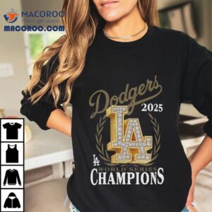 Los Angeles Dodgers New Era World Series Champions Medallion Logo Tshirt