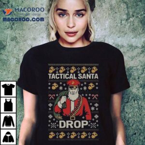 Marines Christmas Tactical Santa Drop Ugly Usmc Shirt