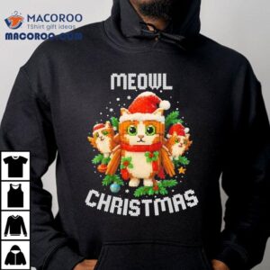 Meowl Christmas Funny Brainrot Meme Shirt