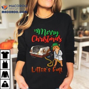 Merry Christmas Litter’s Full Funny Cat Lovers 2025 Shirt