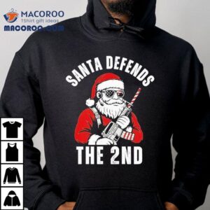 Merry Christmas Santa Defends The 2nd Amendment Shirt Usa Patriotic Shirt