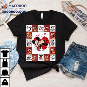 Mickey Minnie Walt Disney Valentine Shirt