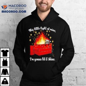 Raccoon Dumpster Fire Christmas Lights Funny Raccoon Holiday Shirt