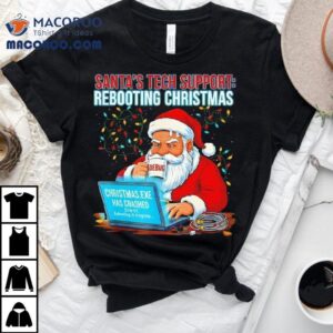 Santa’s Tech Support Rebooting Christmas Debug Shirt