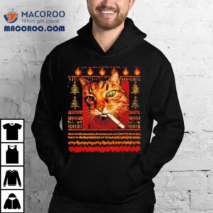 Smoking Cat Meme Merry Christmas Shirt