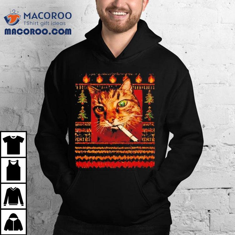 Smoking Cat Meme Merry Christmas Shirt Smoking Cat Meme Merry Christmas Shirt