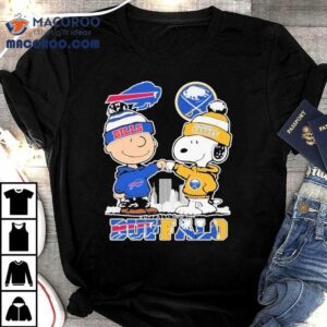 Snoopy The Peanuts Fan Buffalo Bills And Sabres Christmas Shirt Snoopy The Peanuts Fan Buffalo Bills And Sabres Christmas Shirt