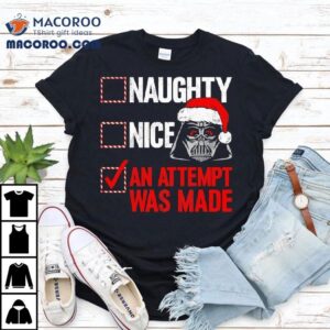 Star Wars Christmas Darth Vader Naughty Or Nice Checklist Shirt