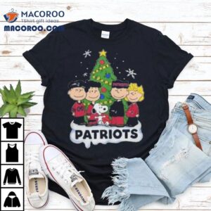 The Peanuts Characters Christmas With New England Patriots Tree And Snoopy Shirt