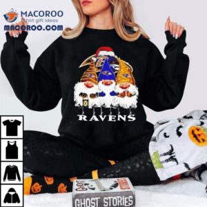 Three Gnomes Christmas Baltimore Ravens Shirt