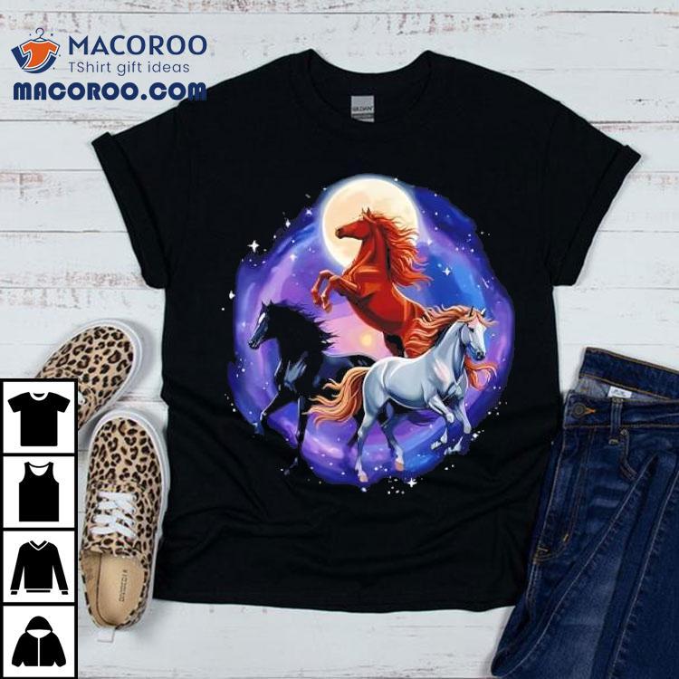 Three Moon Funny Horse Shirt Three Moon Funny Horse Shirt