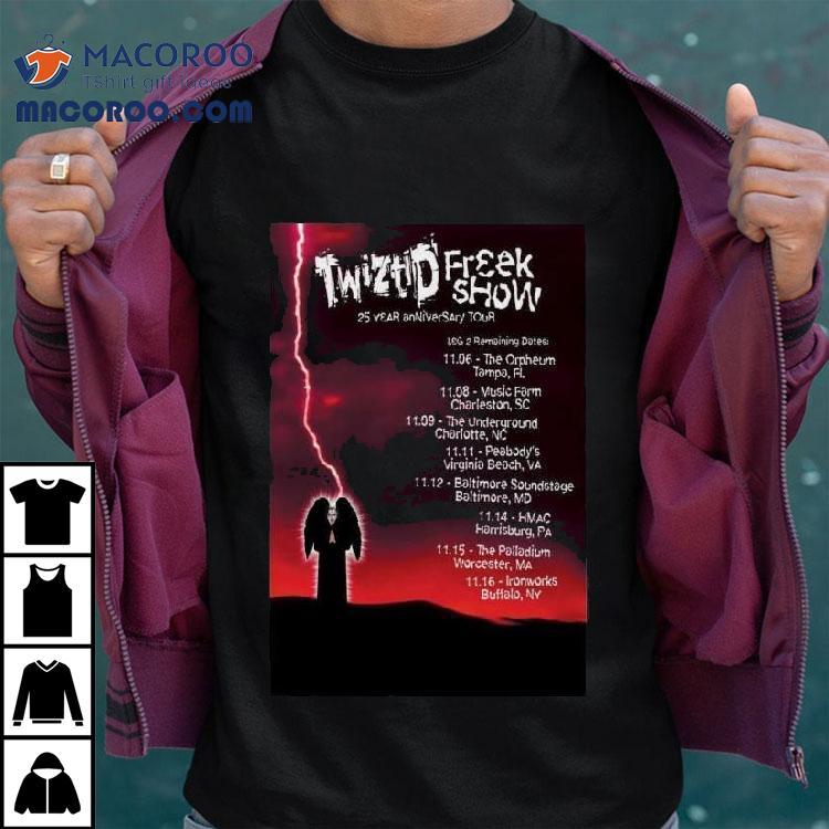 Twiztid Freek Show 25 Year Anniversary Fall Tour 2025 Shirt Twiztid Freek Show 25 Year Anniversary Fall Tour 2025 Shirt