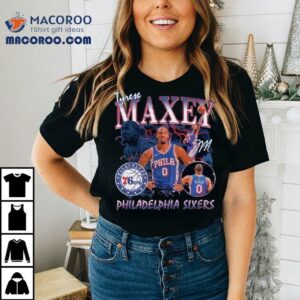 Tyrese Maxey Philadelphia 76ers Player Collage Signature Shirt
