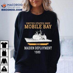 United States Ship Mobile Bay (cg-53) Maiden Deployment 1989 T-shirt