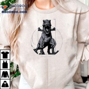 Vitruvian T-rex Circle And Rectangle Shirt