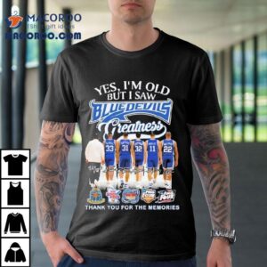 Yes I’m Old But I Saw Duke Blue Devils Greatness Thank You For The Memories Signatures Shirt