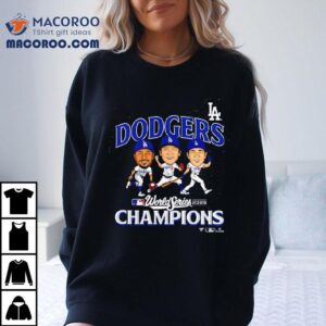 Yoshinobu Yamamoto Shohei Ohtani And Mookie Betts Los Angeles Dodgers 2025 World Series Champions Appeal Play Shirt