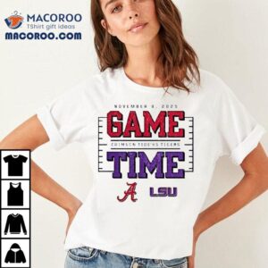 Alabama Crimson Tide Vs Lsu Tigers 2025 Game Time Matchup Shirt