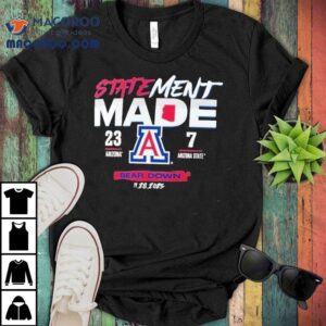 Arizona Wildcats Vs. Arizona State Sun Devils 2025 Statement Made Bear Down Shirt