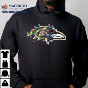 Baltimore Ravens Primary Logo Holiday Lights 2025 Shirt