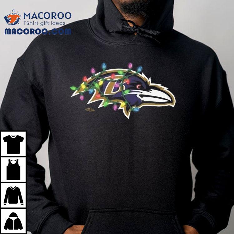 Baltimore Ravens Primary Logo Holiday Lights 2025 Shirt Baltimore Ravens Primary Logo Holiday Lights 2025 Shirt