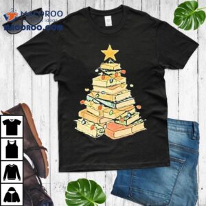 Book Tree Christmas Star Light Shirt