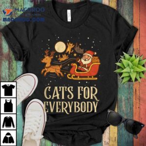 Christmas Cat Santa Cats For Everybody T-shirt