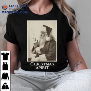 Christmas Spirit Smoking Santa Claus Shirt