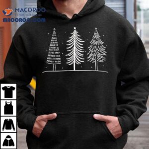 Christmas Trees Cone Linear Branchy Style Shirt