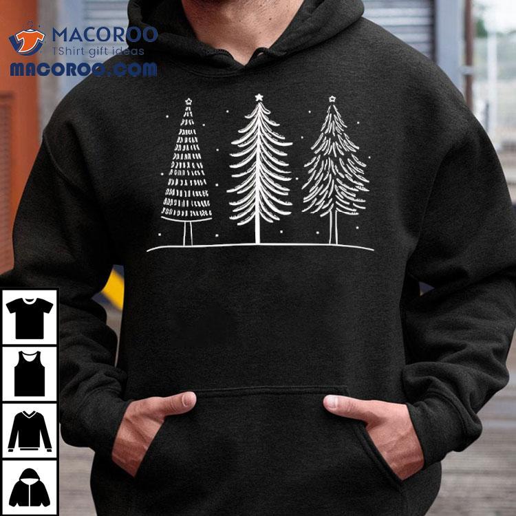 Christmas Trees Cone Linear Branchy Style Shirt Christmas Trees Cone Linear Branchy Style Shirt