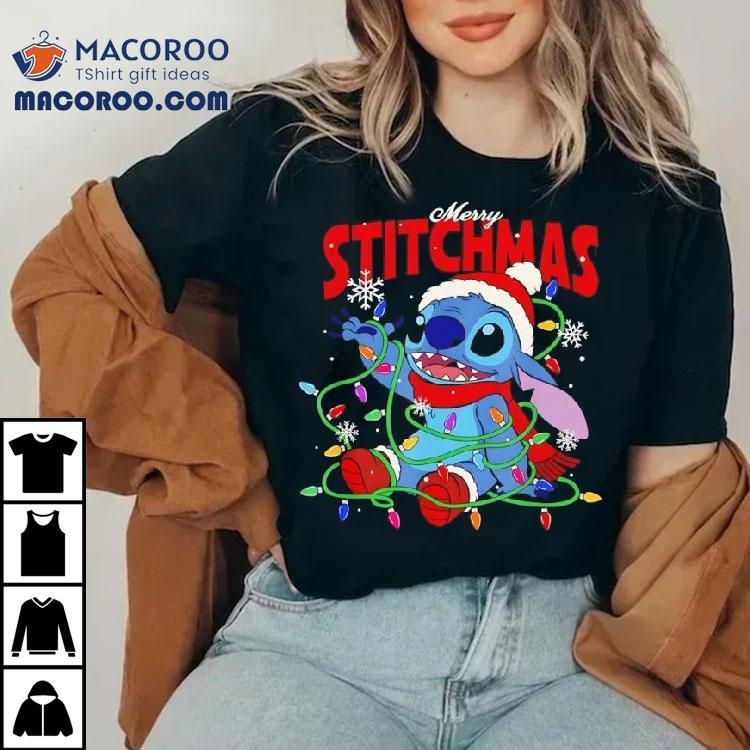 Disney Lilo Stitch Merry Stitchmas Messy Christmas Lights Shirt Disney Lilo Stitch Merry Stitchmas Messy Christmas Lights Shirt