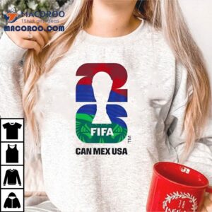 Fifa World Cup Can Mex Usa Trophy Logo Tshirt