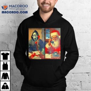 Ghost Face Calling Santa Edgy Horror Christmas Shirt