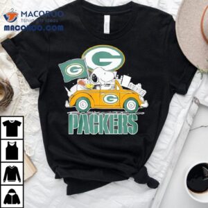 Green Bay Packers X Snoopy And Woodstock Drive Car Tshirt